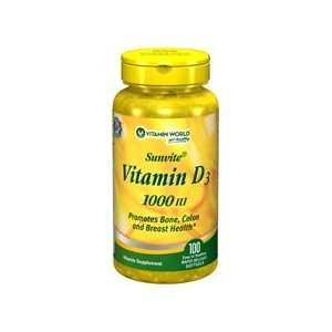 Vitamin D 1000 IU 1000 iu 100 Softgels Health & Personal 