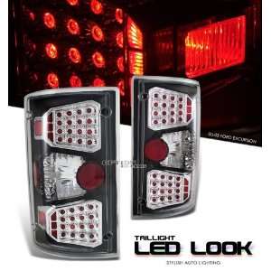   03 FORD EXCURSION SUV LED STYLE TAIL LIGHT BLACK HOUSING: Automotive