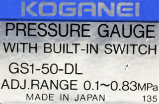 Koganei GS1 50 DL Pressure Gauge with Built in Switch  