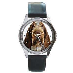    italian spinone Round Leather Watch CC0698: Everything Else