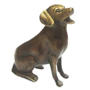  Animal Brass Dog Sculpture In Sitting Pose For Dog Lovers 