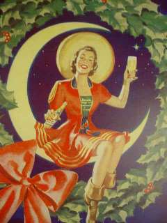 1949 Miller High Life Beer Senorita On Moon Advertising  