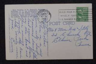 1947 St. Bernards Seminary Rochester NY Monroe Co Postcard New York 
