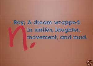 Boy Definition   Vinyl Wall Art Decals Words Quotes  