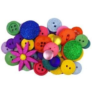   James Embellishments Button Color My World (6 Pack)