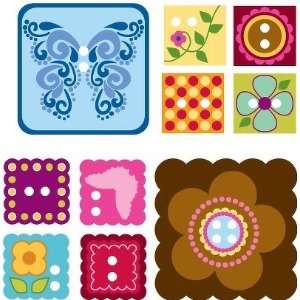   Bloom Softies, Square Buttons 10/Package Arts, Crafts & Sewing