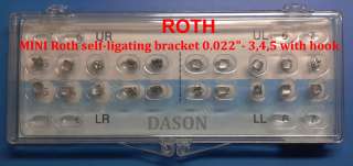 Orthodontic dental MINI Roth self ligating bracket 0.022  3,4,5 with 