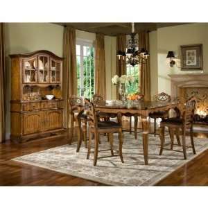  Orleans 6 Piece Pub Table Set in Distressed Golden Brown 