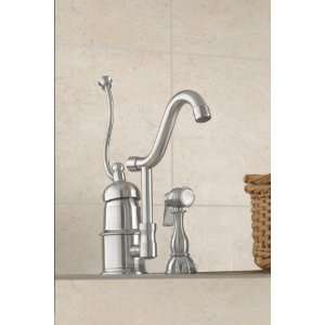 Mico 7852 PN Polished Nickel Countryside Single Handle Kitchen Faucet 