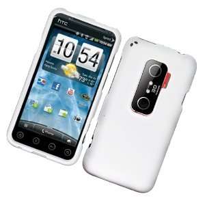  White Texture Hard Protector Case Cover For HTC EVO 3D 