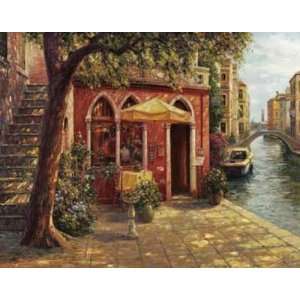  Haixia Liu: 28W by 22H : Cafe with Stairway,Venice 