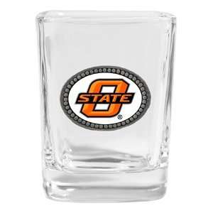  College 2 oz Glass   Oklahoma St. Cowboys Sports 