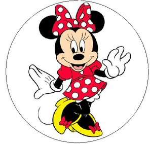 MINNIE MOUSE IN RED DRESS   1 Sticker / Seal Labels!  