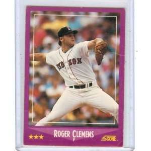  1988 SCORE ROGER CLEMENS #110, BOSTON RED SOX: Everything 