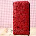 Red Cute Leather Pouch Flip Case Cov