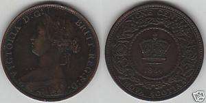 1864 Nova Scotia Large Cent (Victoria Reign Coin)  