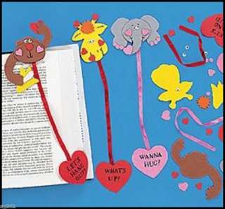 Valentine Zoo Animal Bookmark Craft Kit 4 Kids ABCraft  