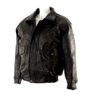 New Mens Genuine Leather Bomber Style Lined Jacket By The Dakota 
