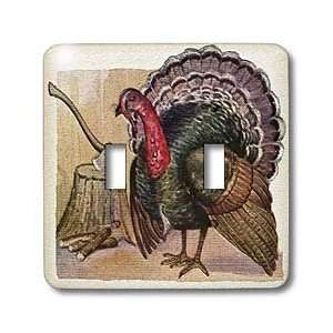 Sandy Mertens Autumn and Thanksgiving   Vintage Cartoon Turkey and Axe 