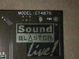 Creative Soundblaster LIVE CT4870 Sound Card  