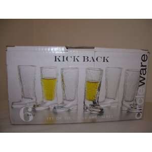  Kick Back Set of 6 1.5oz Boot Shot Glasses/Glass Kitchen 