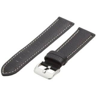   MSM906RA 220 22 mm Black Genuine Leather Watch Strap by Hadley Roma