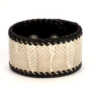  Genuine sea snake skin leather wristband bracelet by 