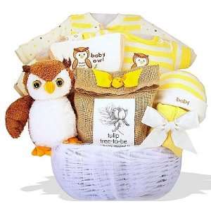  Owl Classy Personalized Baby Gift Basket: Baby