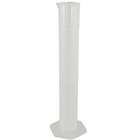   Measurements Clear White Plastic Hex Base Graduated Cylinder 100mL