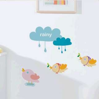  Rainy day WALL DECOR DECAL MURAL STICKER REMOVABLE VINYL 