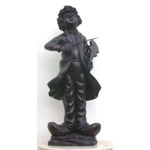  Metropolitan Galleries SRB96025 Clown with Violin Bronze 