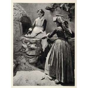  1937 Sardinian Woman Costume Oven Sardinia Island Italy 