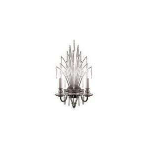  Chart House Spray Crystal Sconce in Polished Nickel with 