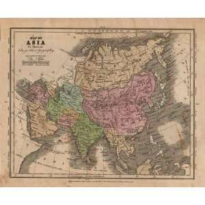 Olney 1829 Antique Map of Asia