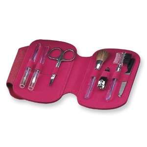  Red Leather Seven Piece Manicure Set: Jewelry
