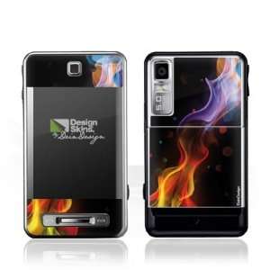  Design Skins for Samsung F480   Coloured Flames Design 