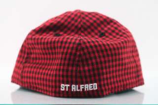 ST. ALFRED STA GINGHAM Red Black Hat Cap supreme 7 1/2  