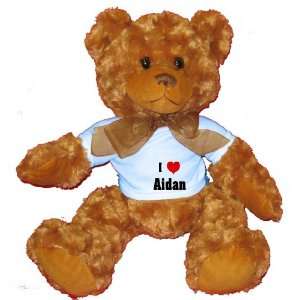  I Love/Heart Aidan Plush Teddy Bear with BLUE T Shirt 