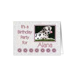  Birthday party invitation for Alana   Dalmatian puppy dog 