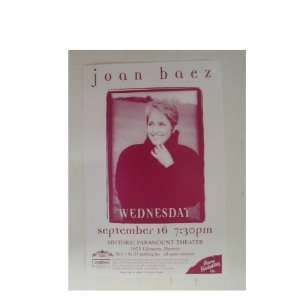  Joan Baez Handbill Poster Famous Folk Singer At The 