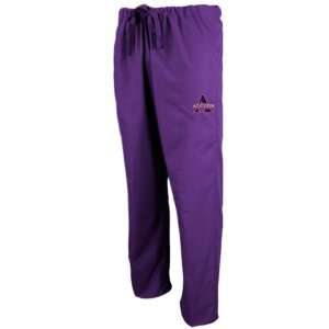 NCAA Alcorn State Braves Purple Scrub Pants: Sports 