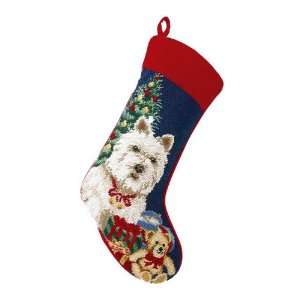 West Highland White Terrier Needlepoint Dog Christmas Stocking:  