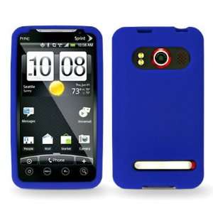  DECORO BRAND PREMIUM SILICONE CASE HTC EVO 4G BLUE: Cell 