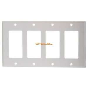  Cmple   White Decoro Wall Plate   4 Gang: Computers 