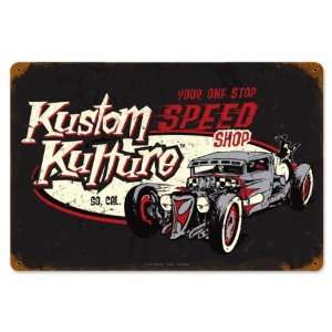  Kustom Kulture Automotive Vintage Metal Sign   Garage Art 