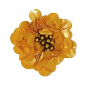  Small Flower Sequin Applique Mustard By The Each Arts 