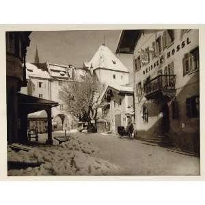  1928 Street Kitzbuhel Tyrol Austria Austrian Alps Snow 