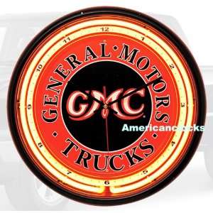  GMC General Motors Trucks Neon Wall Clock Sign: Kitchen 