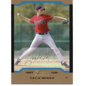  2004 Bowman Gold #178 Zach Miner FY   Atlanta Braves (RC 