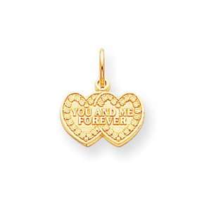  10k YOU and ME FOREVER HEART CHARM   JewelryWeb Jewelry
